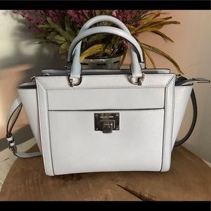 Michael Kors Tina Large Satchel in Pale Blue